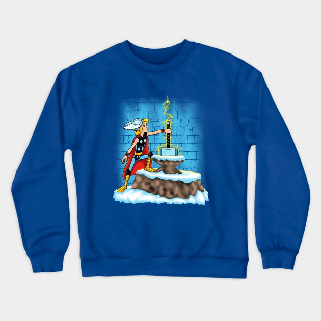 king arthor Crewneck Sweatshirt by harebrained